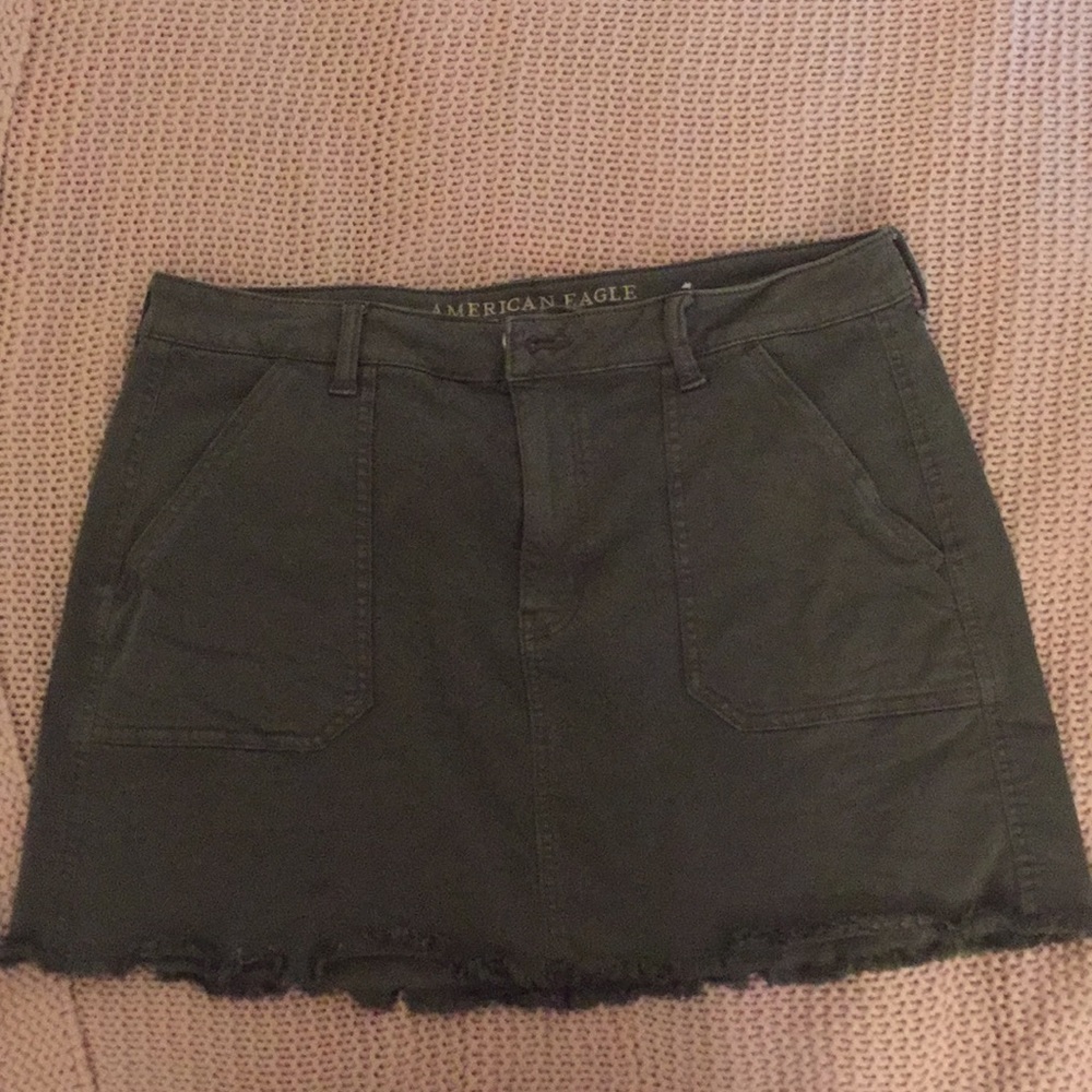 American Eagle Outfitters Green Mini Skirt